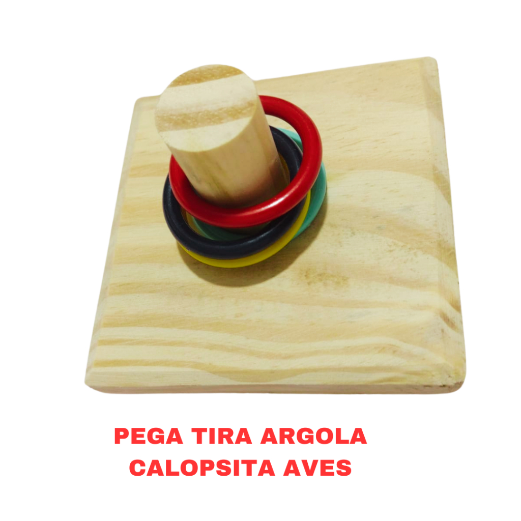 Brinquedo Para Calopsita Pega Puxa Tira Argolas treinamento De aves Argaponis Periquitos Passaros Bi