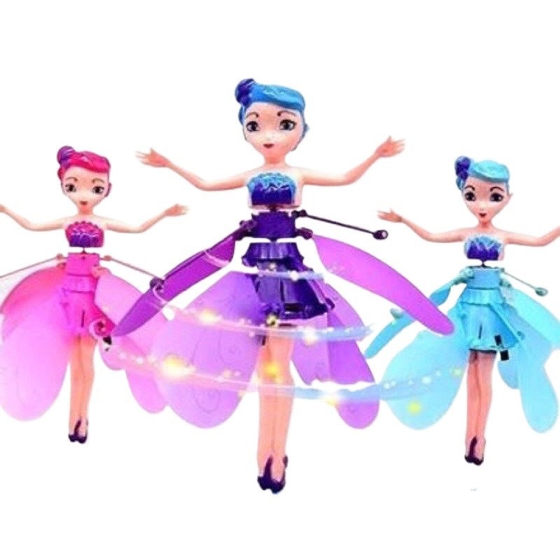 Boneca Fada Voadora com Sensor ou Controle de Mão – Brinquedo Drone Fadinha Mágica