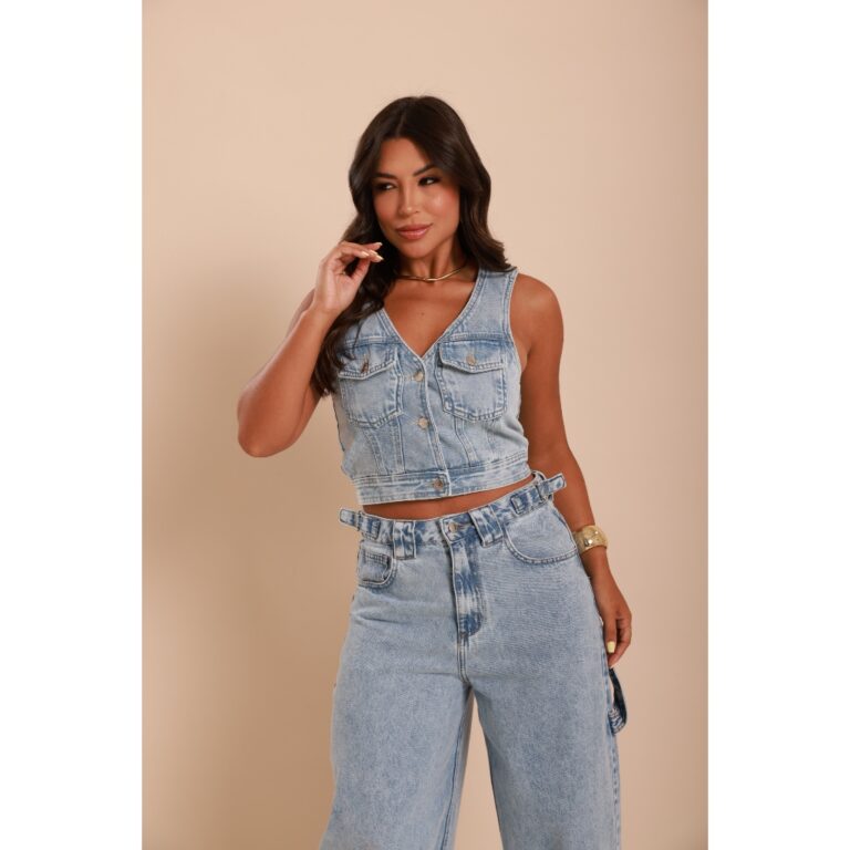 Colete Jeans Feminino Cós Leblon, do P ao G