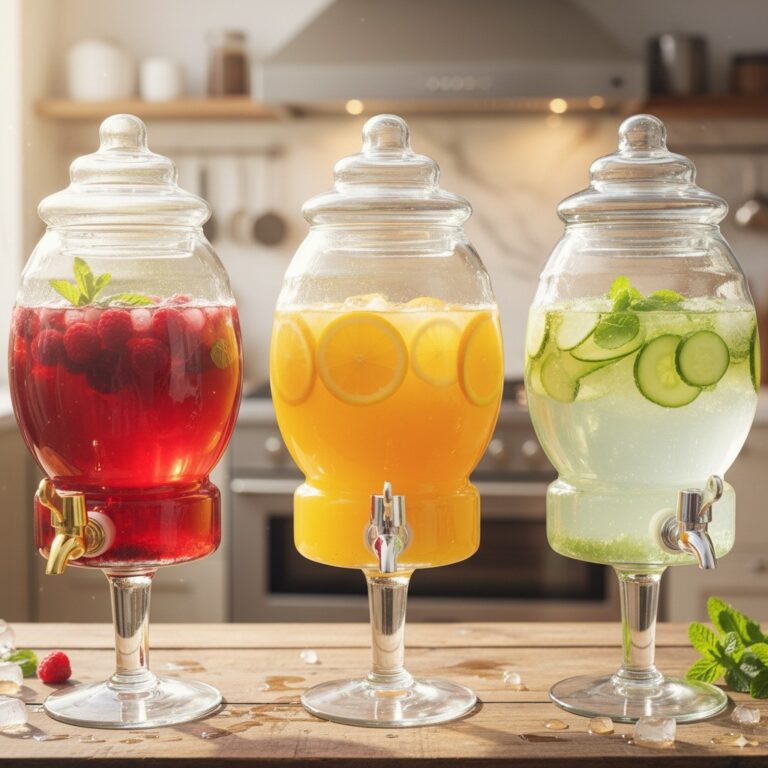 Suqueira 3 Litros Vidro Torneira Cromada Luxo Lind