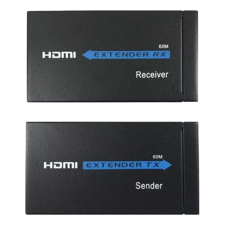 Extensor Hdmi 60m Cabo De Rede Conversor Rj45 Ip  