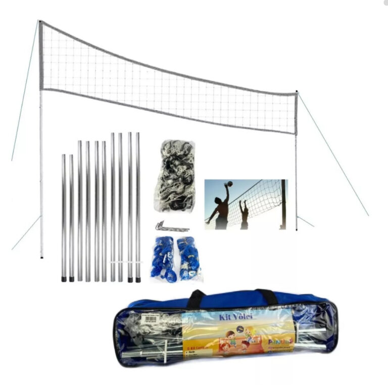 Kit Rede para Volei de Praia com Poste e Varão Re
