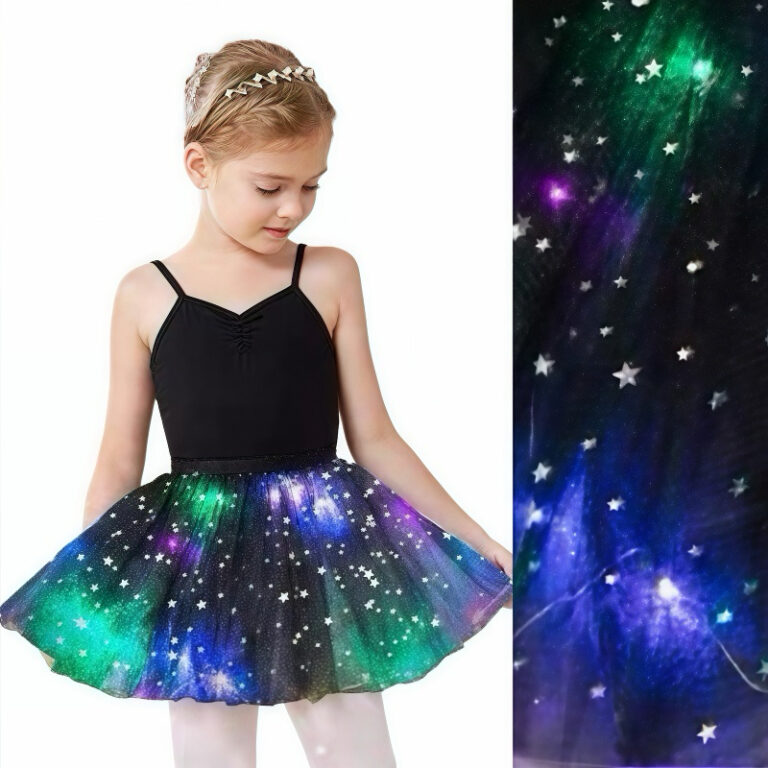 Crianças Saia Tule com Pisca – Glitter P/fe