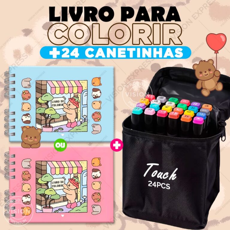 Livro de Colorir Boogie Goods Capa Dura ou Kit de 