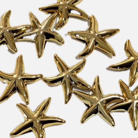 Fivela  Estrela Dourada Moda Praia E Body Plástic