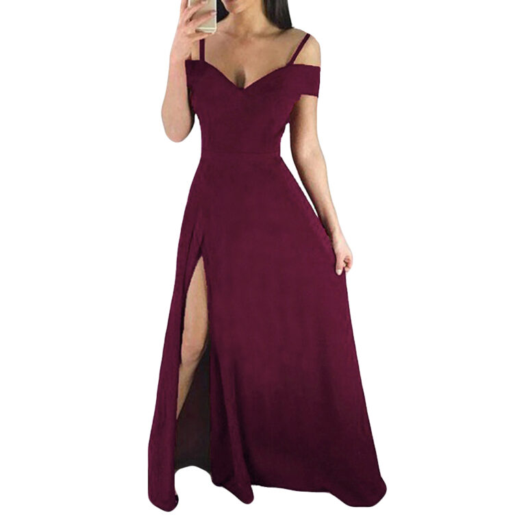 Vestido Feminino Fenda Longo Festa Madrinha Casame