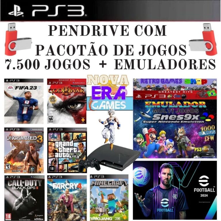 super Pendrive para Ps3 com mais de 7.500 mil jogo