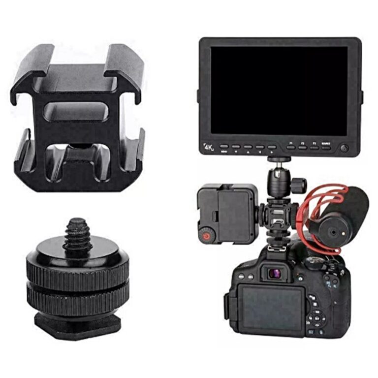 Suporte Adaptador Dslr  3em1 P Flash Microfone Cam