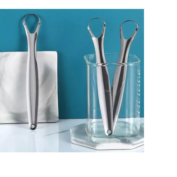 Limpador Raspador De Língua Em Aço Inox Acaba Hi