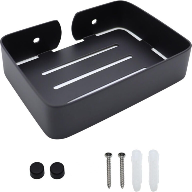 Saboneteira De Banheiro De Alumínio Preto, sabone