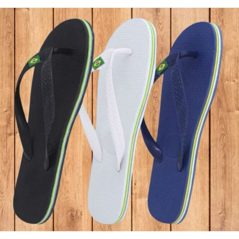 kit 3 chinelo top com bandeirinha