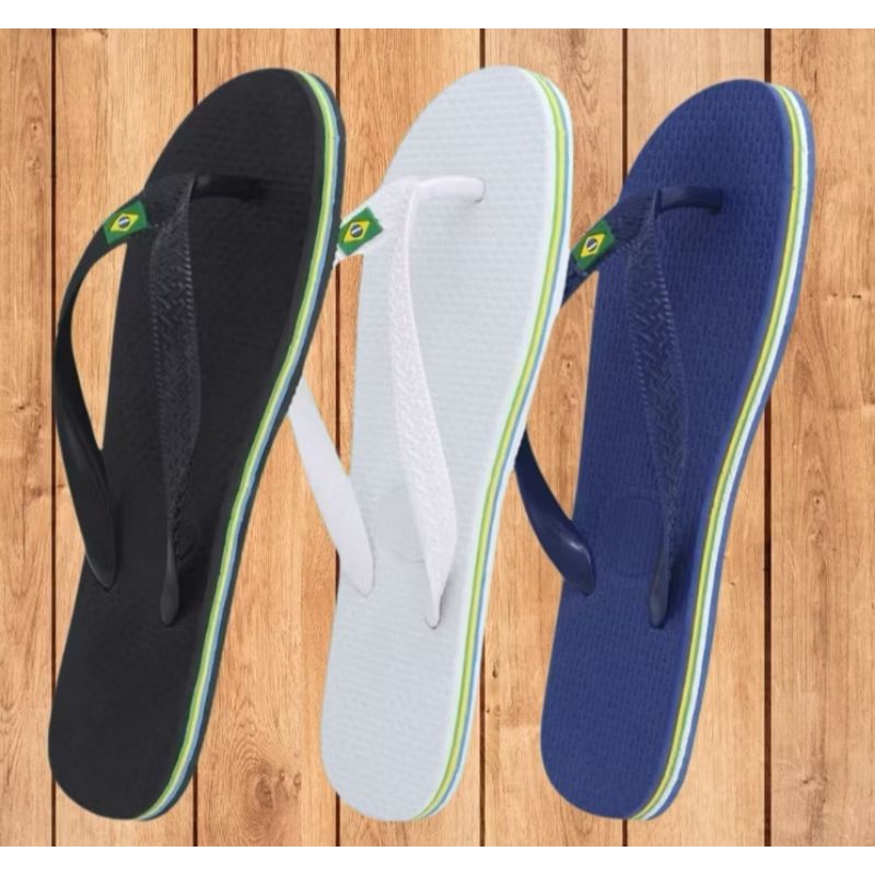 kit 3 chinelo top com bandeirinha