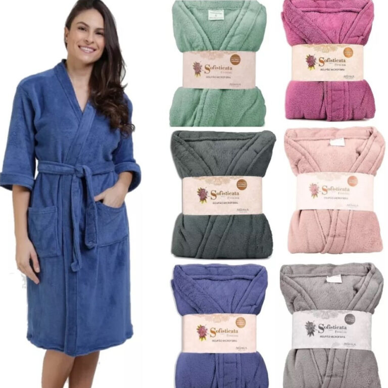 Roupão Unissex Kimono Microfibra Sofisticata Core