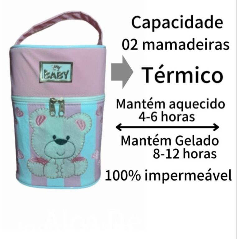 Porta Mamadeira Termico Duplo Com Isopor Removíve