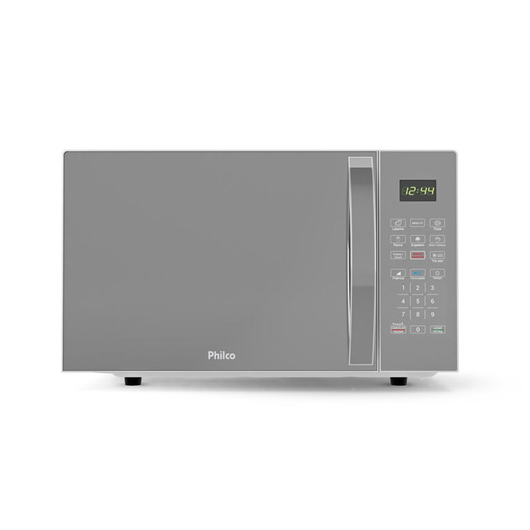 Micro-ondas Philco 25L Prata Espelhado Limpa Fáci