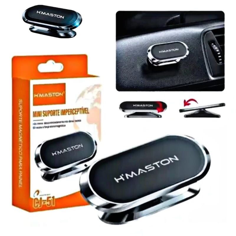 Hmaston CJ-51 Suporte Veicular Magnético Para Carro Celular Universal 360°