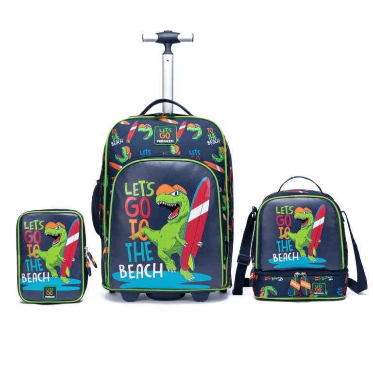 Mochila Infantil Bolsa Rodinhas Estojo Lancheira T
