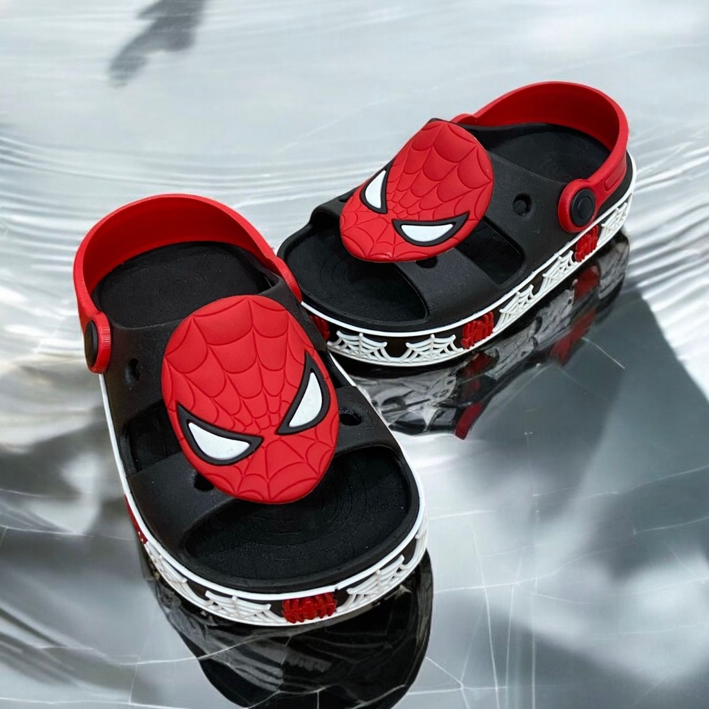 Sandália Criança Masculina Aranha Papete Infantil Menino Leve e Macio Confortavel