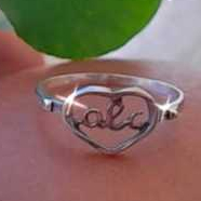 Anel de formatura ,infantil , ABC ,em prata .