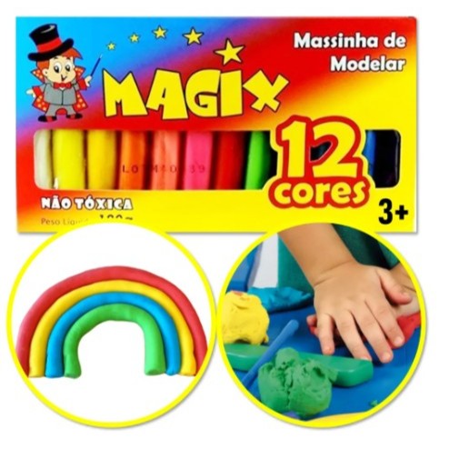 Massinha De Modelar Magix 180g Com 12 Cores, Produ