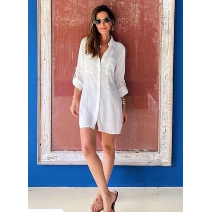 Saida de Praia Max Camisa Camisão Chemise Manga L