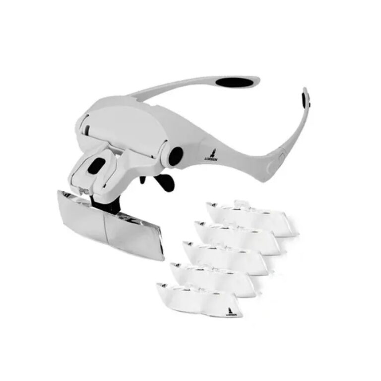 Lupa de Cabeça Profissional 2 LEDS 5 Lentes Aumen