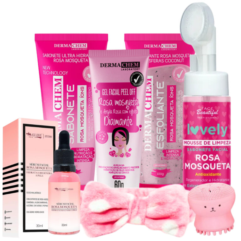 kit limpeza de pele profunda rosa mosqueta skin ca
