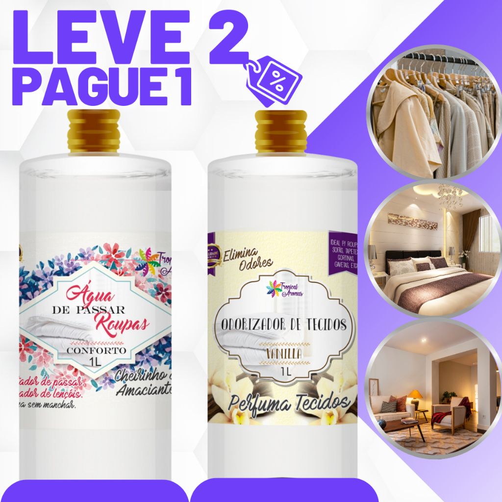 Agua Perfumada Odorizador Flor de Cerejeira Bambo Vanila Passar Roupas Lençois Ambientes para sua Ca