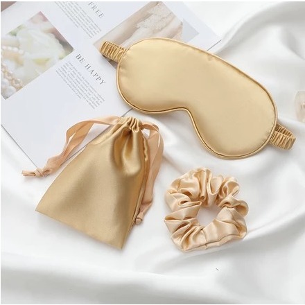 KIT Máscara de Olho Macia de Seda Máscara de dor