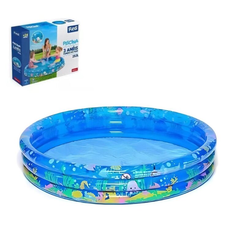 Piscina Infantil Inflável 253L de Plástico Wellm