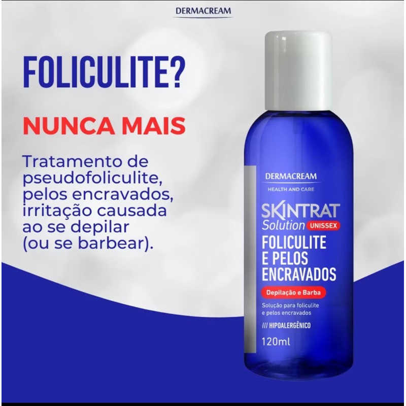 Skintrat Foliculite e pelos encravados pós depilação e Barba – 120ml unissex Dermacream