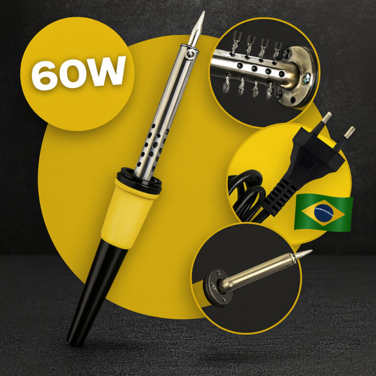 Kit Ferro de Solda 110/220V 60W Com Estanho Soldad