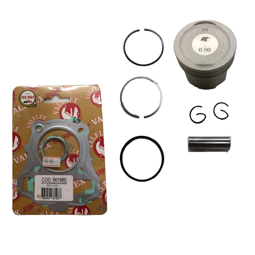 Pistão Completo 1,0Mm Biz 110 Pop 110 + Junta Kit A