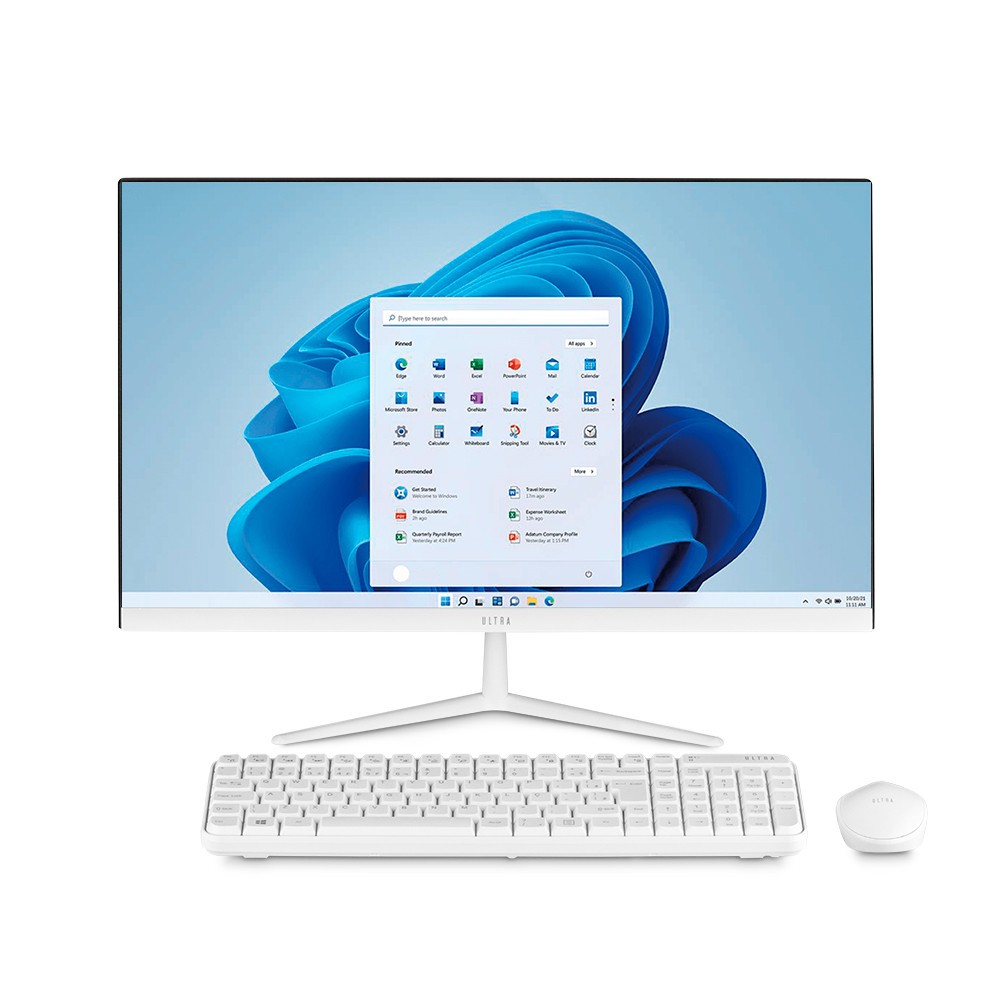 All in One Ultra, com W11 Home, Intel Celeron 4GB 120GB SSD, Tela 23,8FHD + Microsoft 365 P+ 1TB na