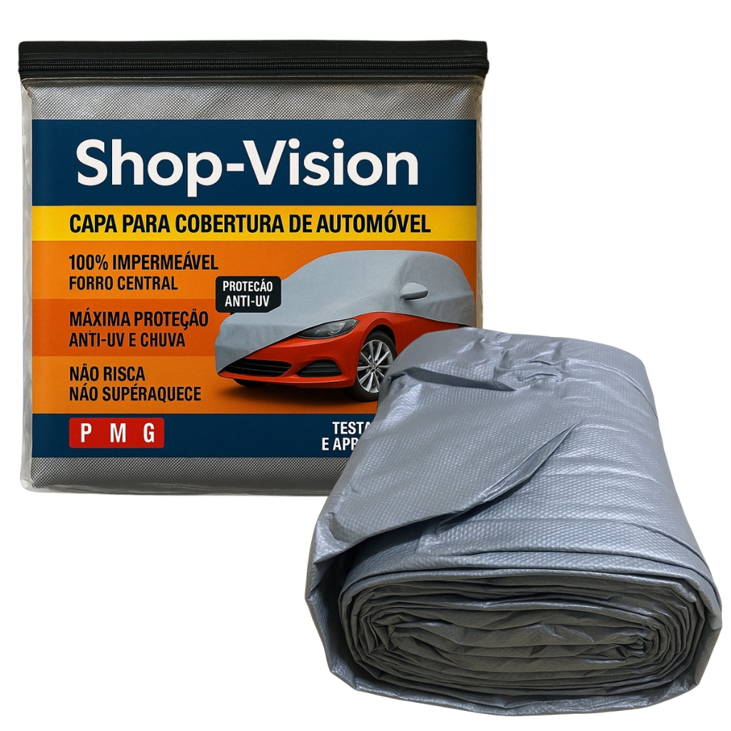Capa Para Cobrir Carro Forrada 100% Impermeável Proteção Total Sol Chuva Riscos