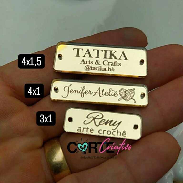 KIT COM 50 Etiquetas  Personalizadas/Acrilico