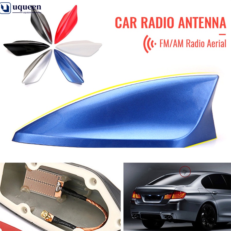 UQ Universal Car Shark Fin Antena De Sinalização De Tubarão Auto Roof FM/AM Substituição Aérea De Rá