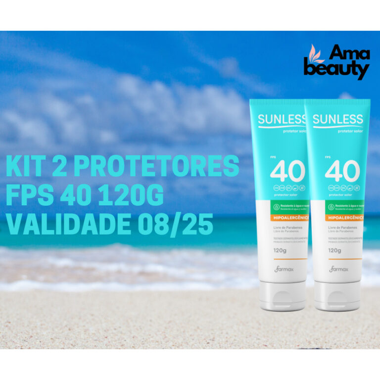 Kit 2 Protetores FPS 40 120g Resistente à Água e