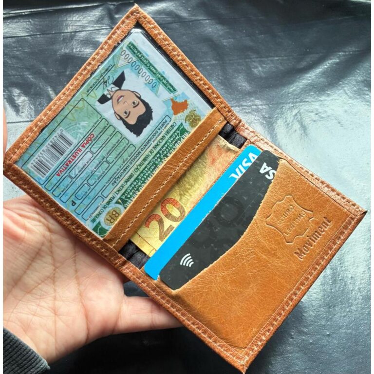 Carteira Porta Cartão e CNH Couro Legítimo Peque