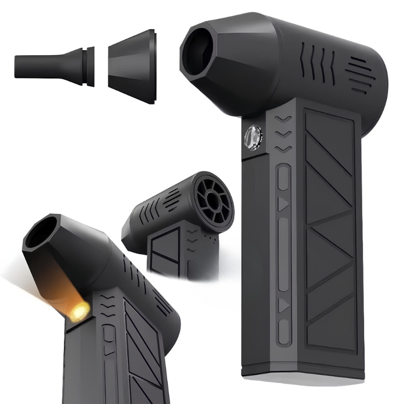 Soprador Turbo à Jato Portátil 130.000 RPM  Mini Ventilador, Sem Fio e Super Potente