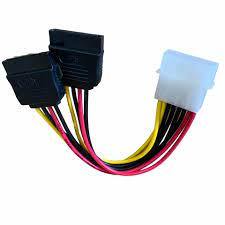 Cabo Adaptador Molex Y Sata Splitter Fonte Energia