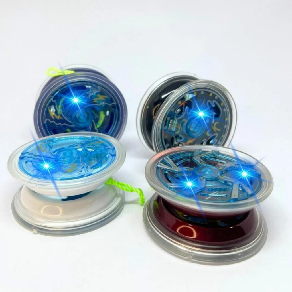 Yoyo/ioio de Metal com Proteção em Silicone, Rolamento Speed e Luz de LED – 4 Cores