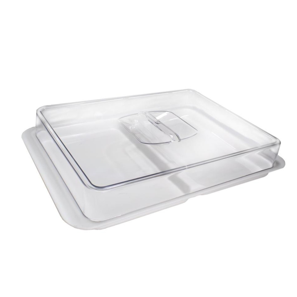 Pote Porta Frios Presunto Queijo Acrílico Hermético Branco