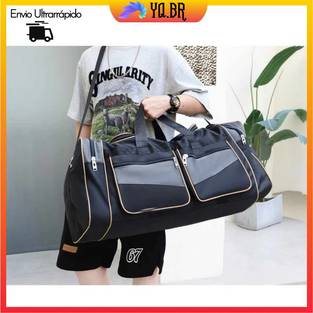 Bolsa de Viagem Grande Capacidade | Dobrável para Negócios, Avião e Curtas – Ombro Casual e Multiuso
