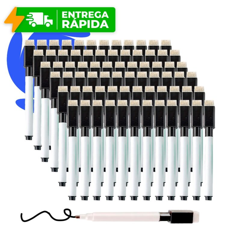 Canetas Preto Para Quadro Branco Com Apagador E Im