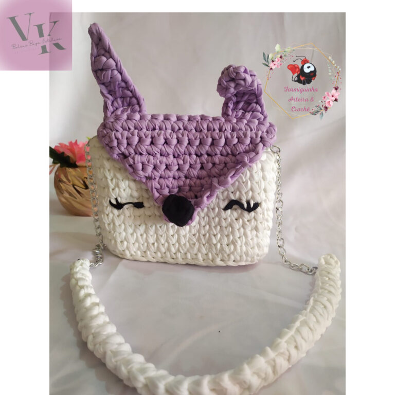 Bolsa Infantil- Raposa de Fio de Malha