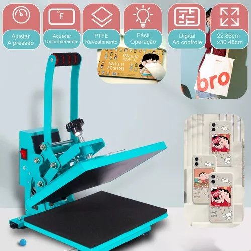 Prensa Térmica Plana A4 23x30cm para Sublimação