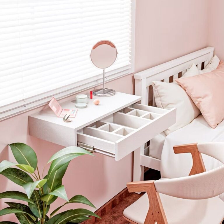 Penteadeira suspensa com divisória 60cm para maqu