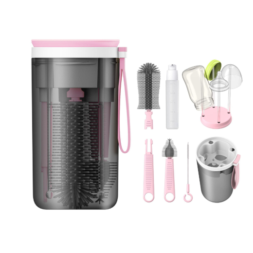 Kit Escova Higiene Lavar 4 em 1 para Copo, Garrafa