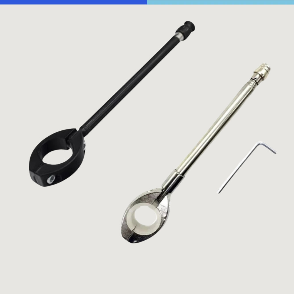 Antena de Moto Corta Linha de Pipa Retrátil 6 Estagios Anti Cerol Aço Inox Guidão